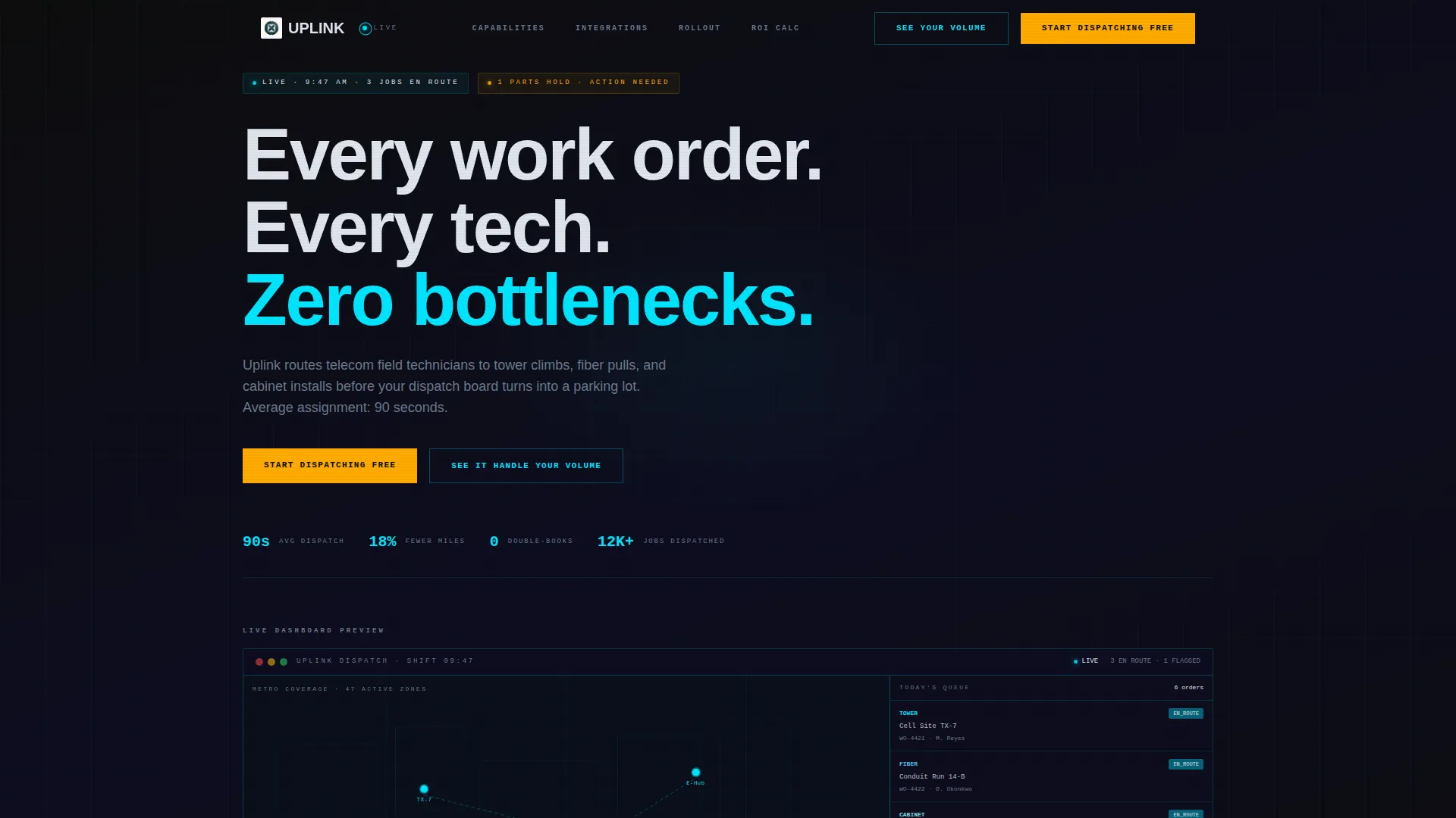 Telecom Scheduling Landing Page Template