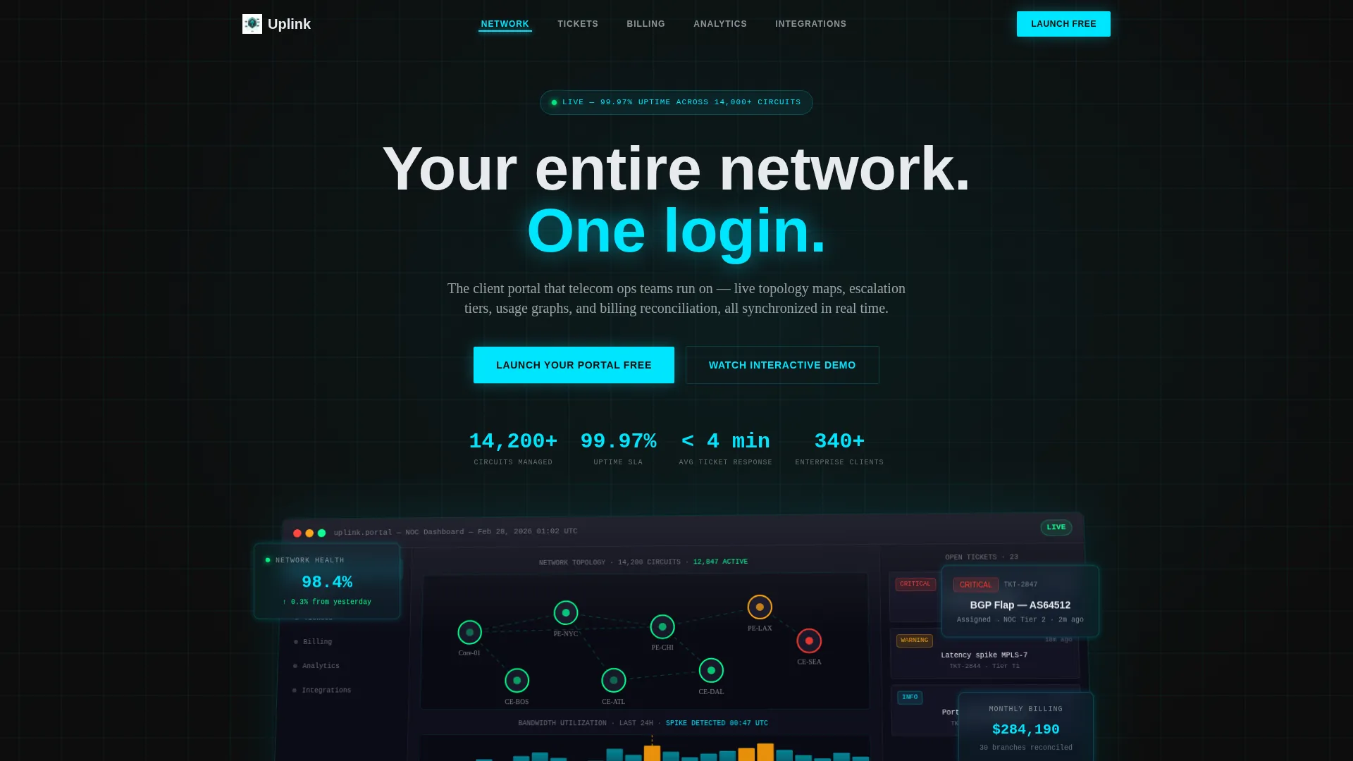 Comms Landing Page Template