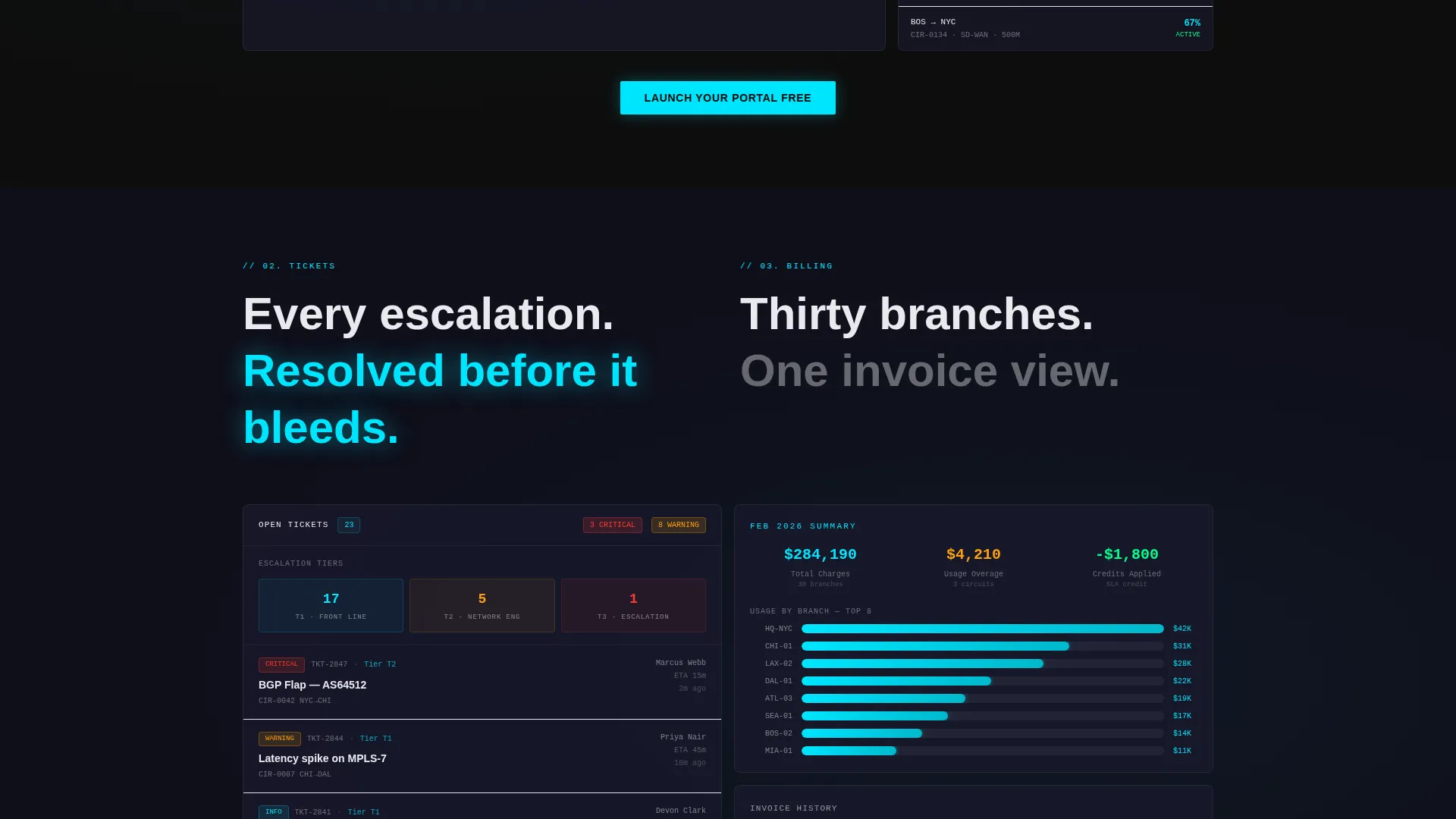 Comms Landing Page Template