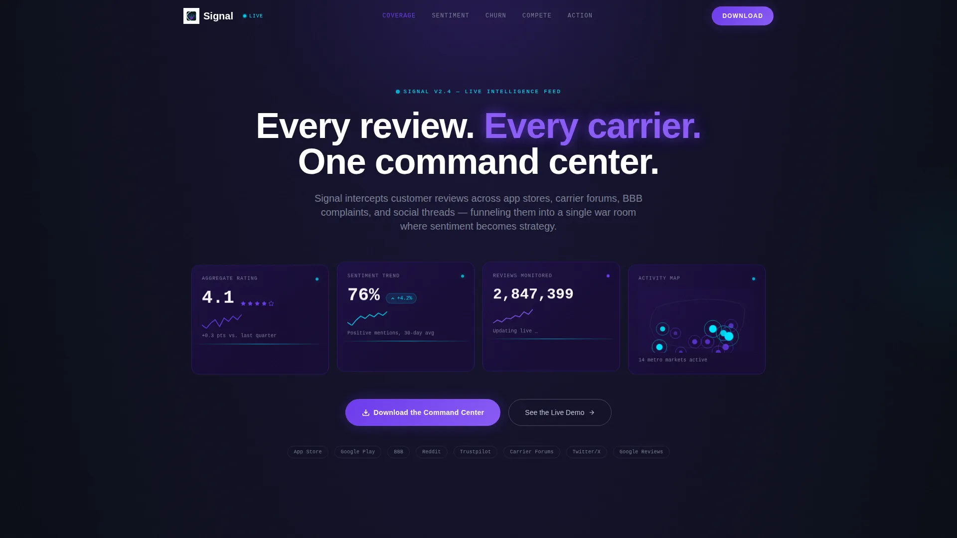 Telecom Infrastructure Landing Page Template