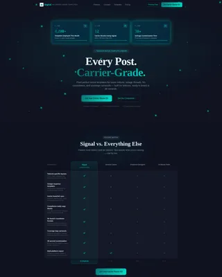 Carrier-Grade Telecom Social Media Template Landing Page