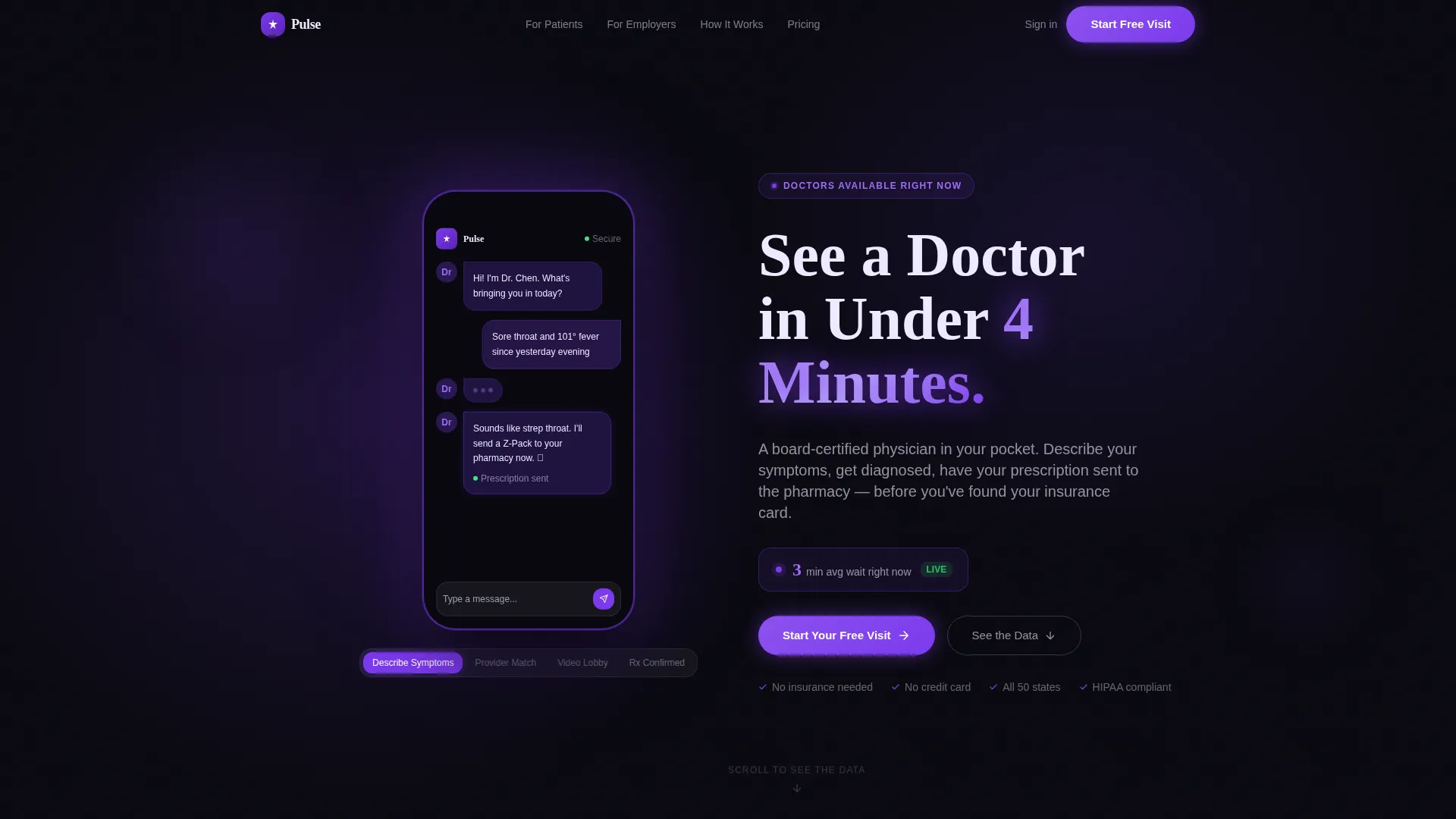 Telehealth & Telemedicine App Landing Page Template