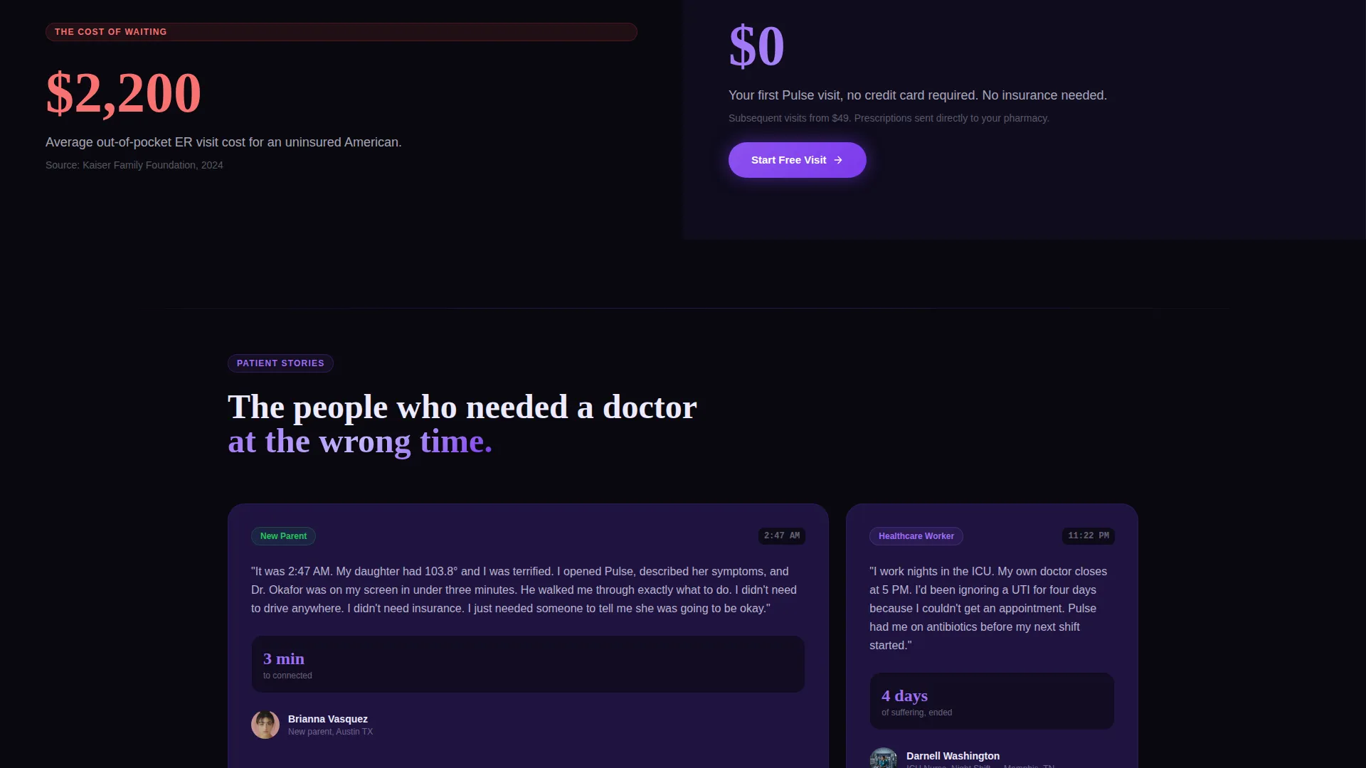 Telehealth & Telemedicine App Landing Page Template