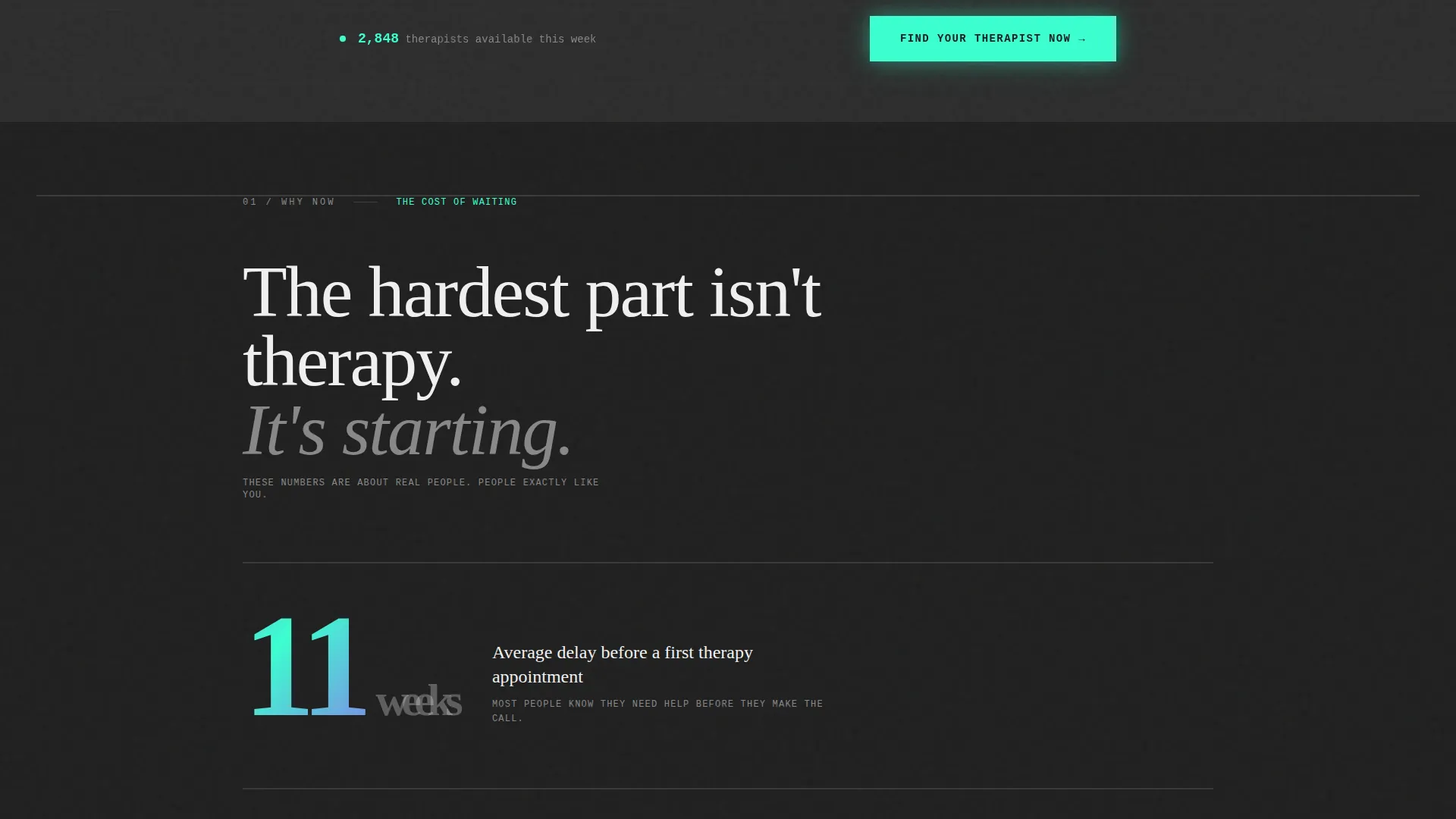Brutalist Therapist Directory Landing Page Template