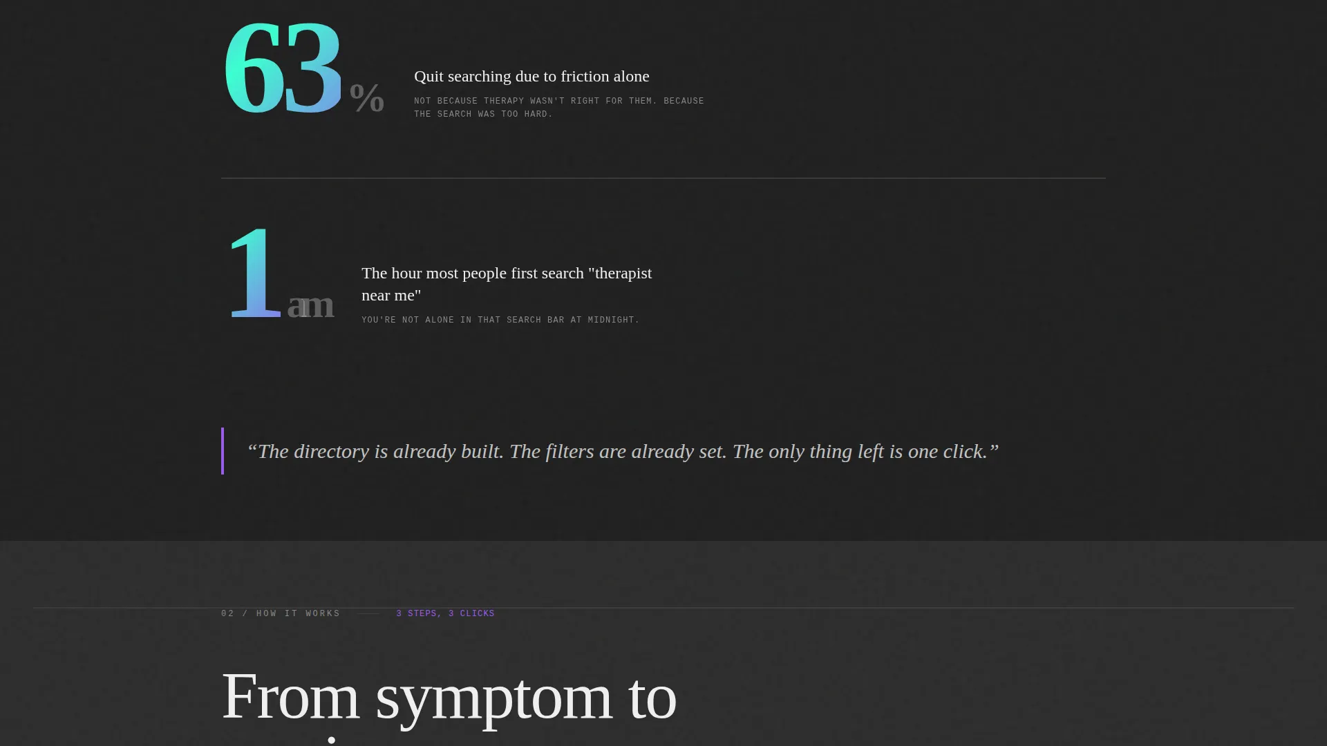 Brutalist Therapist Directory Landing Page Template