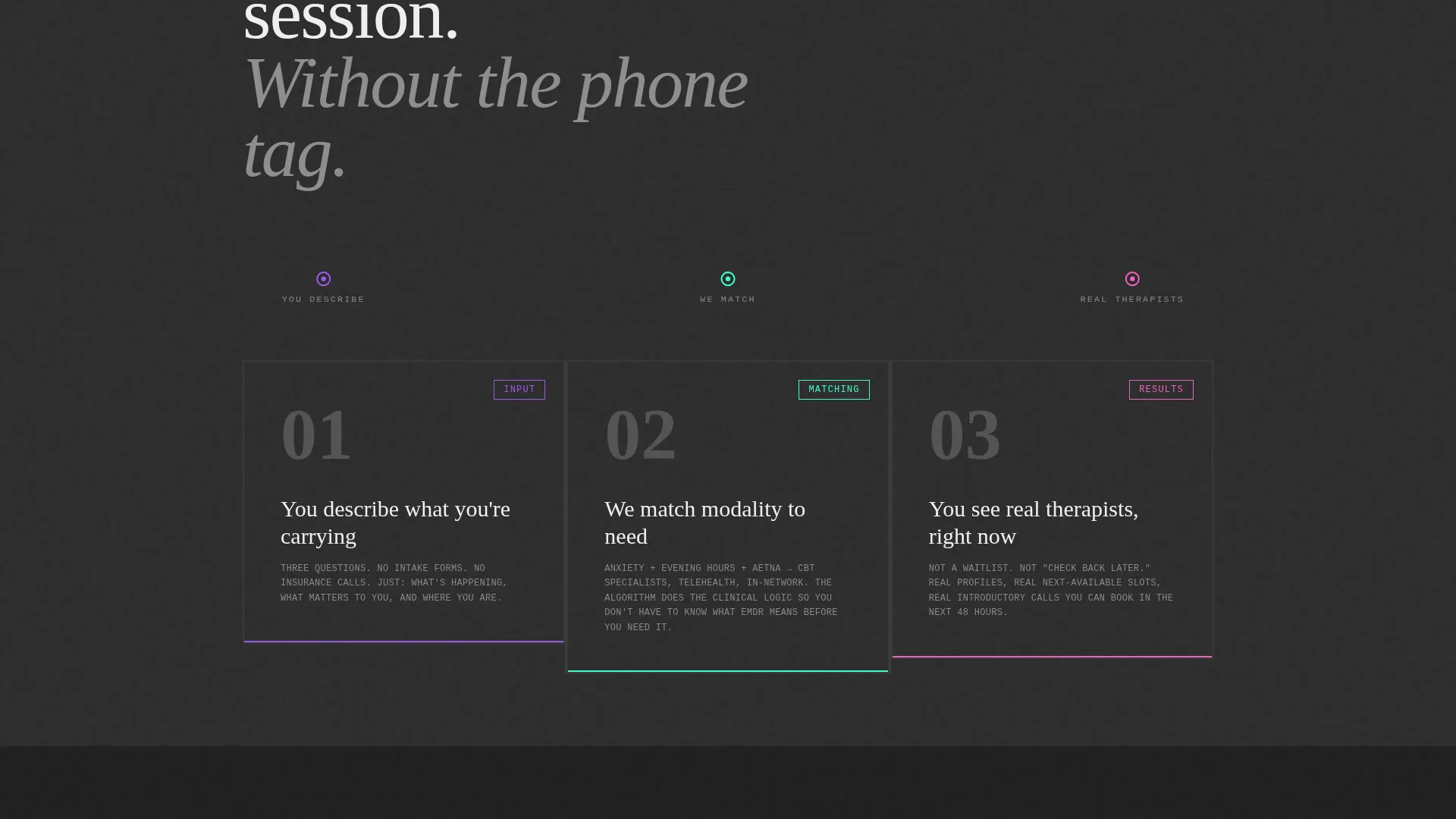 Brutalist Therapist Directory Landing Page Template