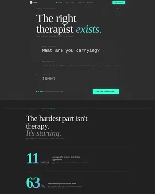 Brutalist Therapist Directory Landing Page Template