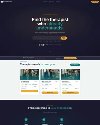 Calming Therapist Directory Landing Page Template