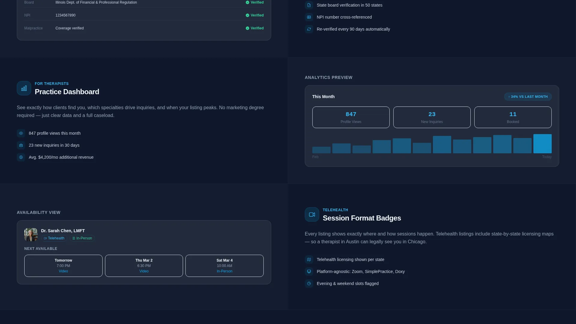 Therapist Directory Landing Page Template