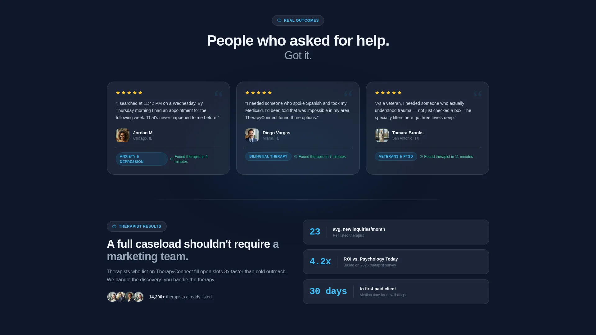 Therapist Directory Landing Page Template