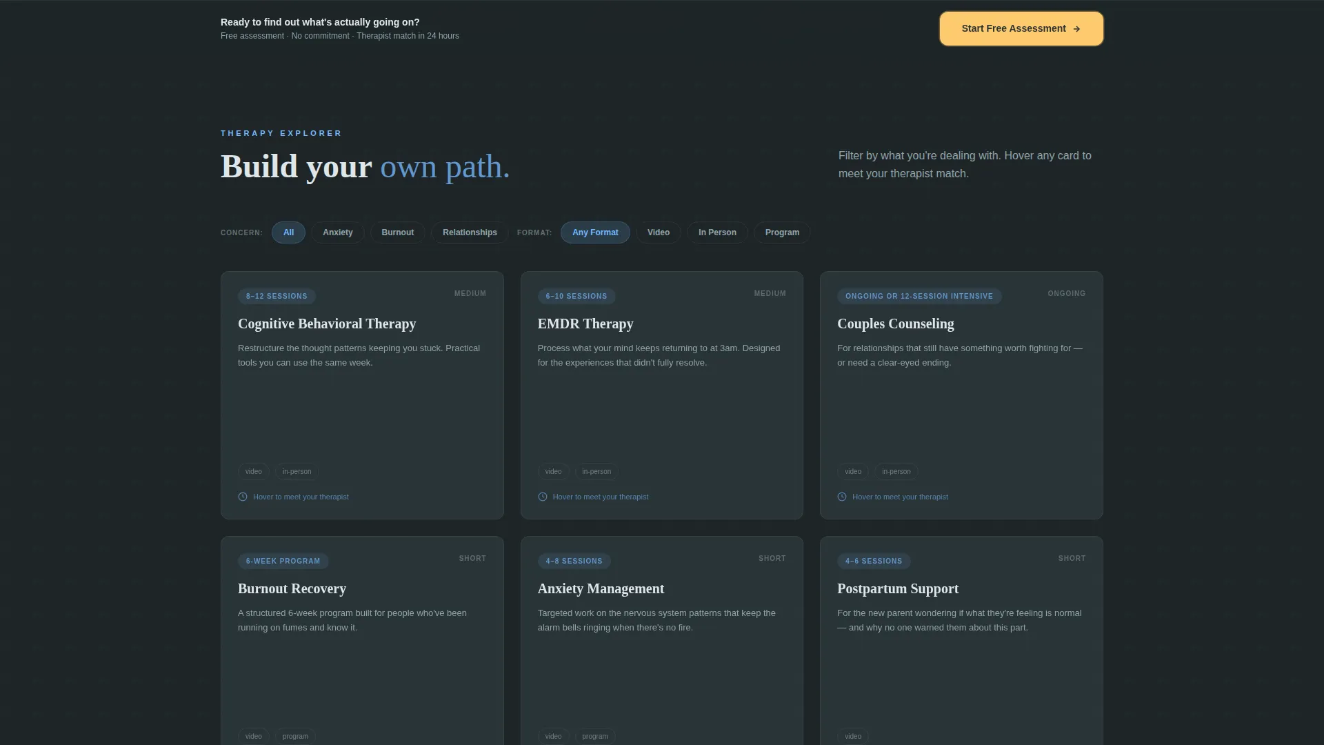 Therapy & Counseling Landing Page Template
