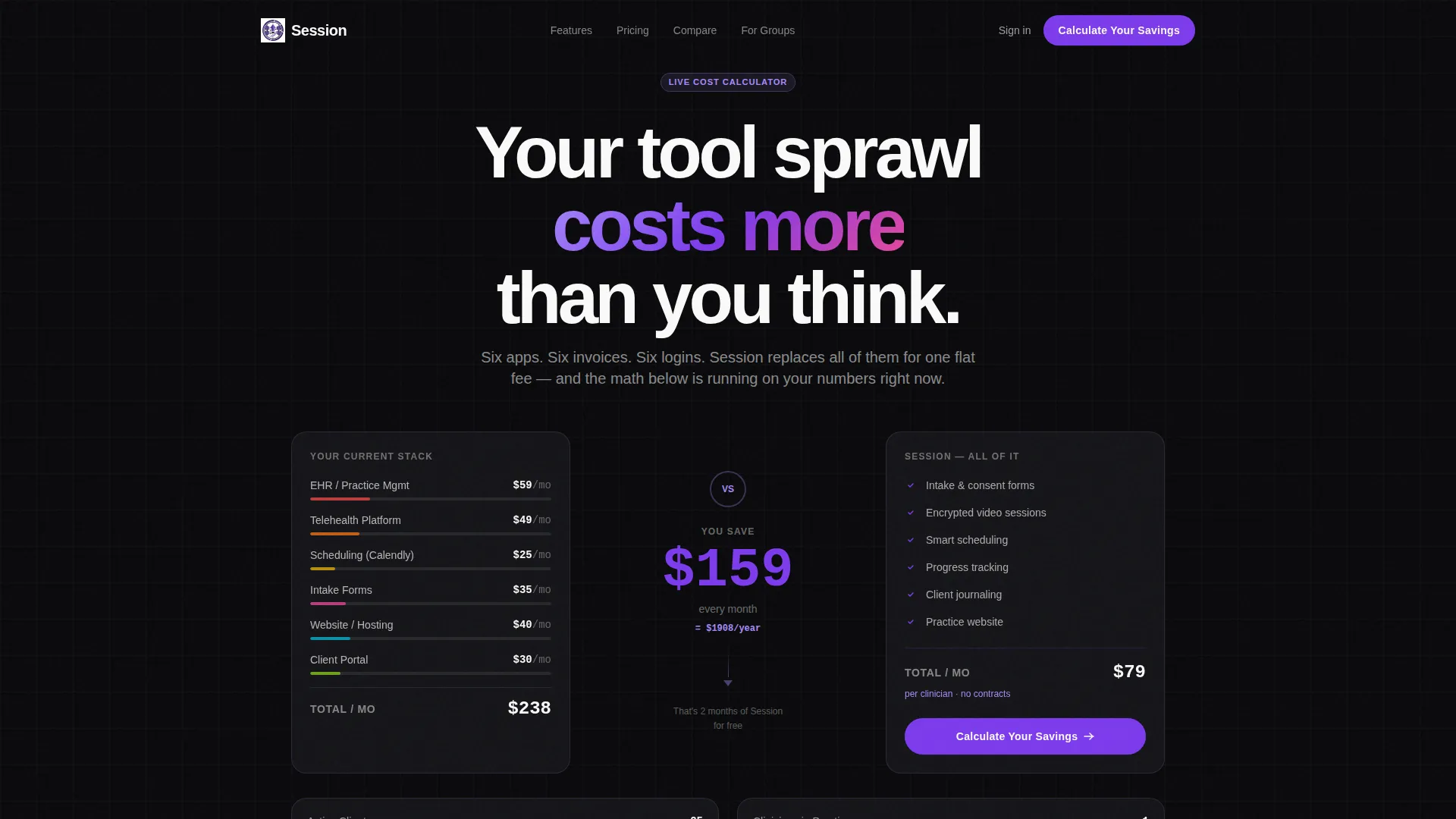 Therapy Practice Membership Landing Page Template