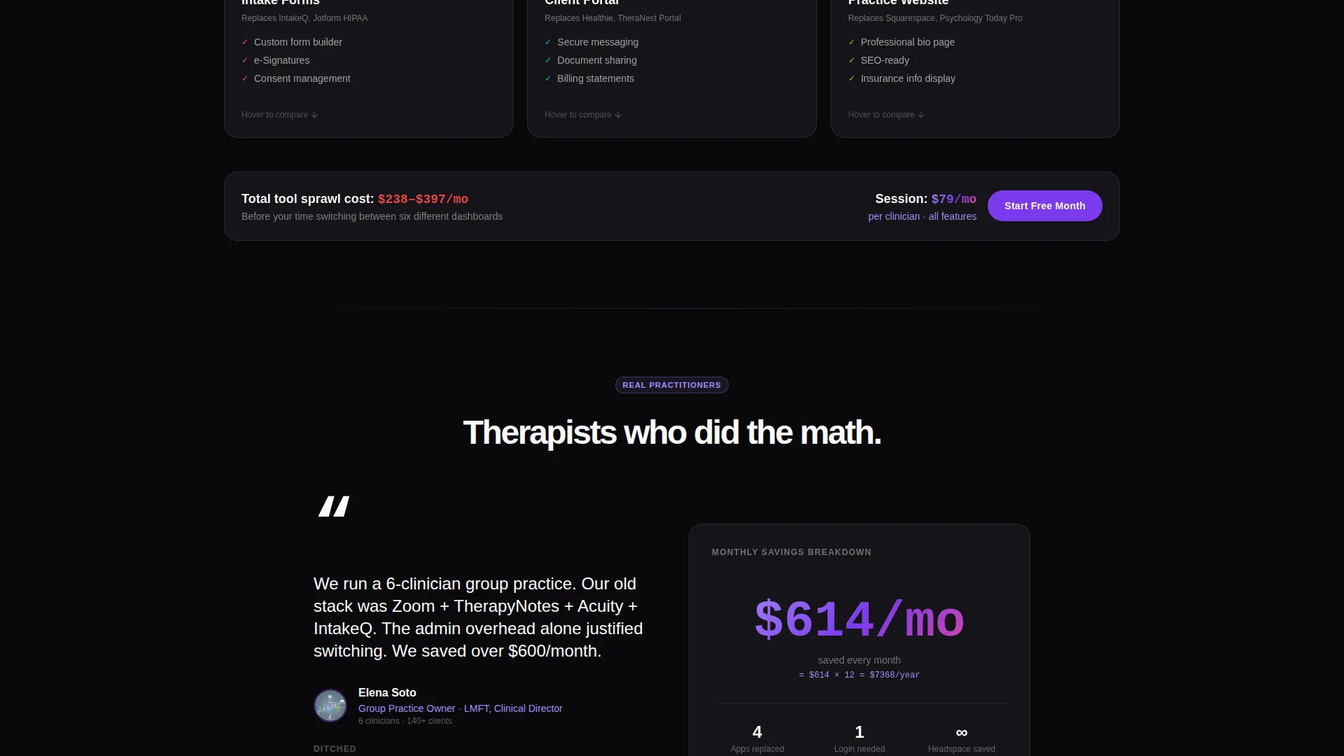 Therapy Practice Membership Landing Page Template