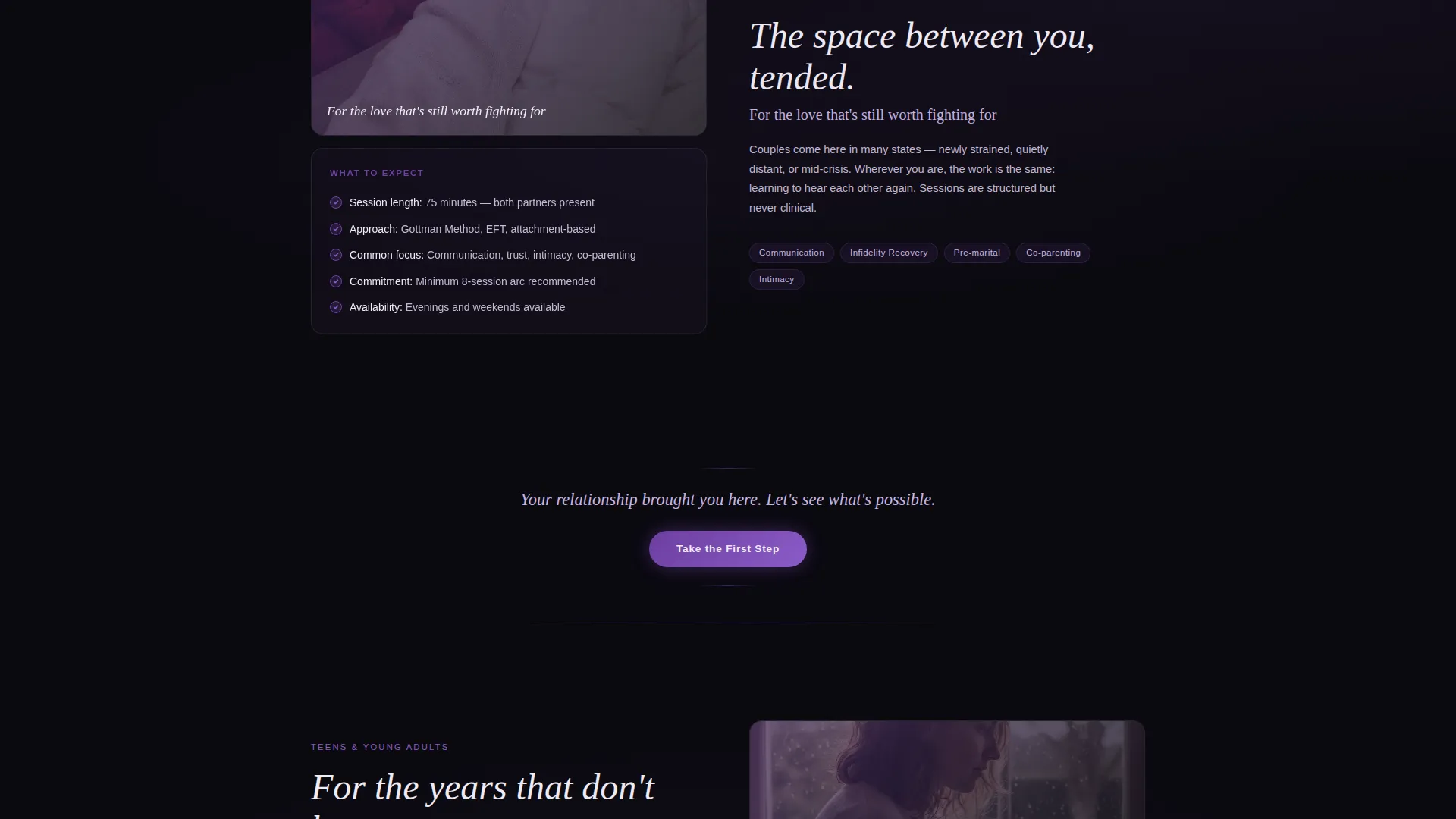 Calming Therapy Practice Landing Page Template