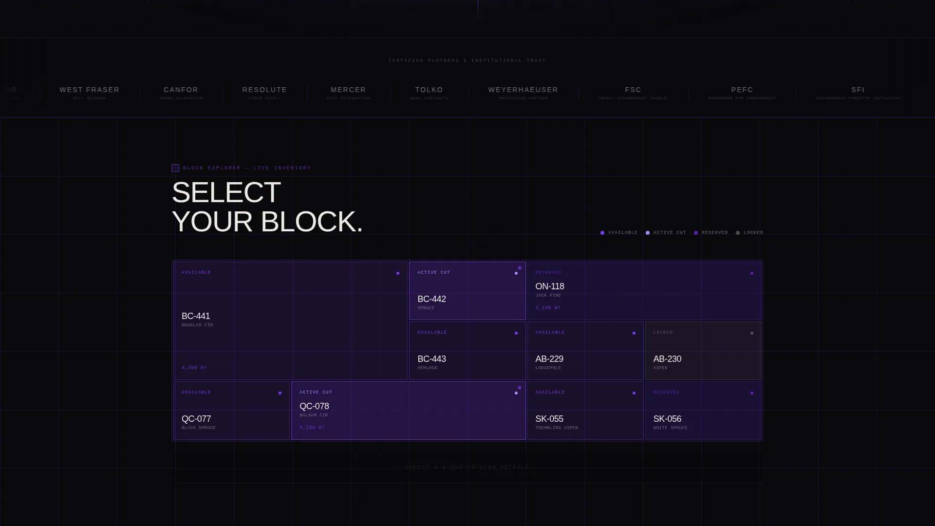 Brutalist Forestry Booking System Landing Page Template