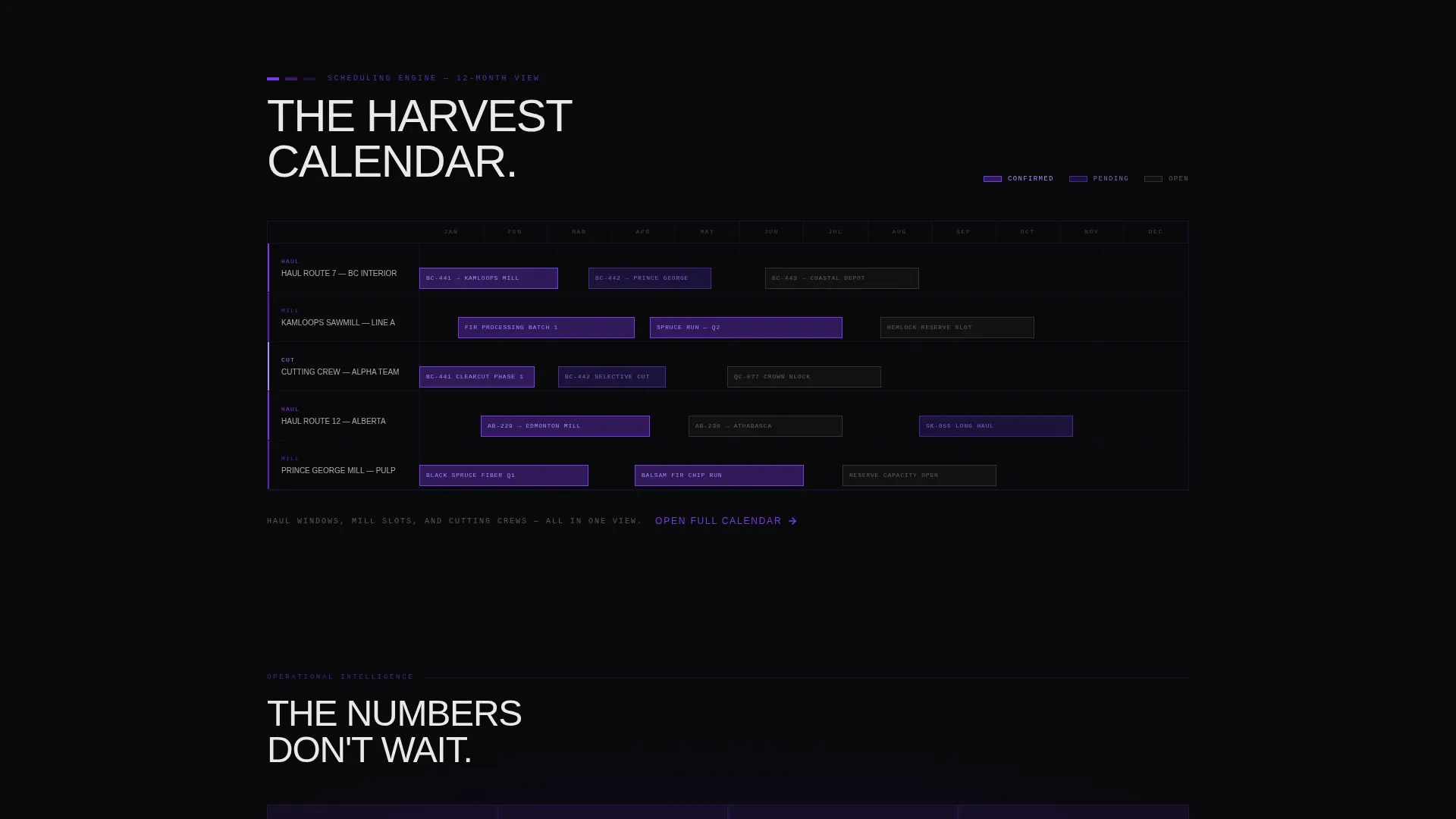 Brutalist Forestry Booking System Landing Page Template