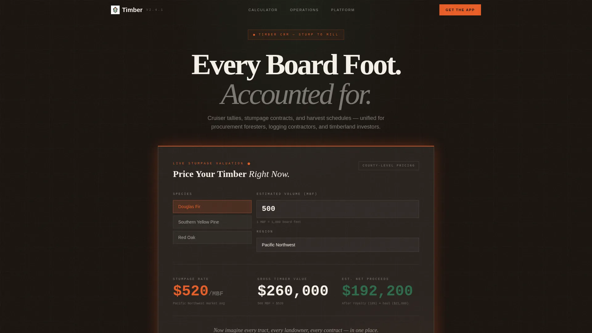 Forestry CRM Landing Page Template | Bento Grid