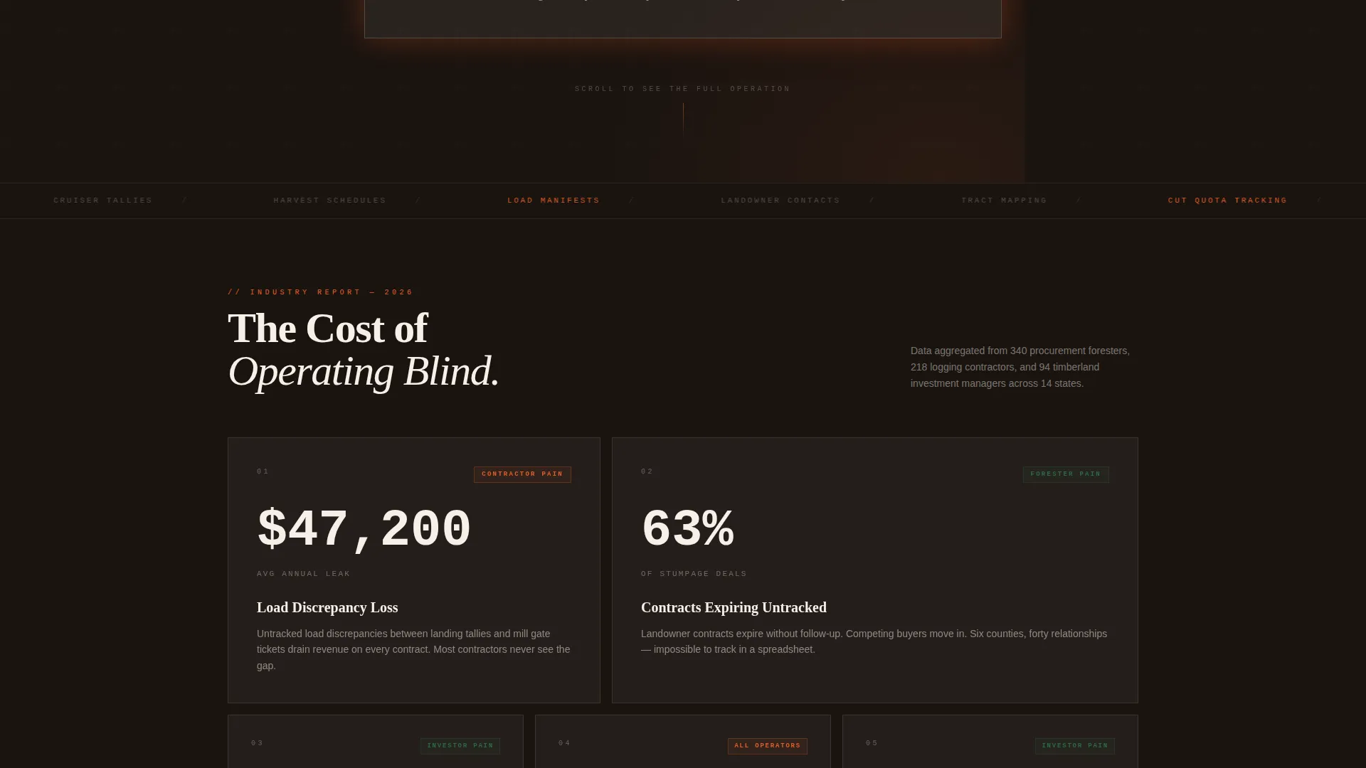 Forestry CRM Landing Page Template | Bento Grid