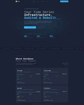 Time Series Database Consulting Landing Page