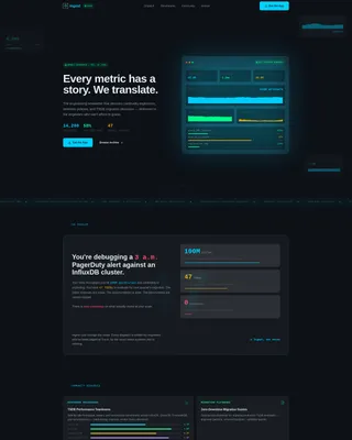Time Series Database Newsletter Landing Page Template