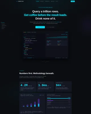 Blazing Database Landing Page Template