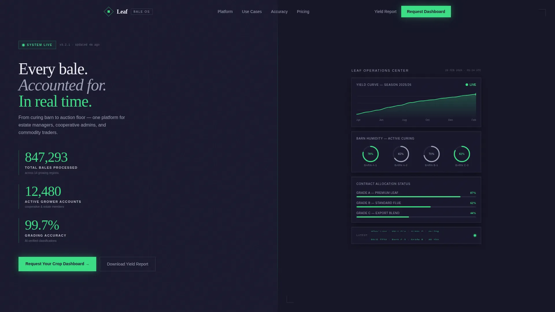 Tobacco Management Software Landing Page Template