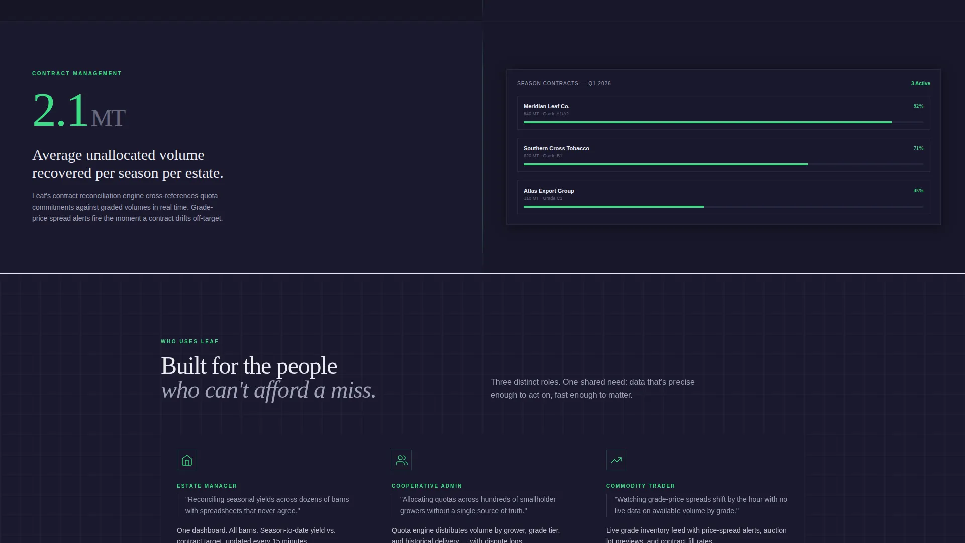 Tobacco Management Software Landing Page Template