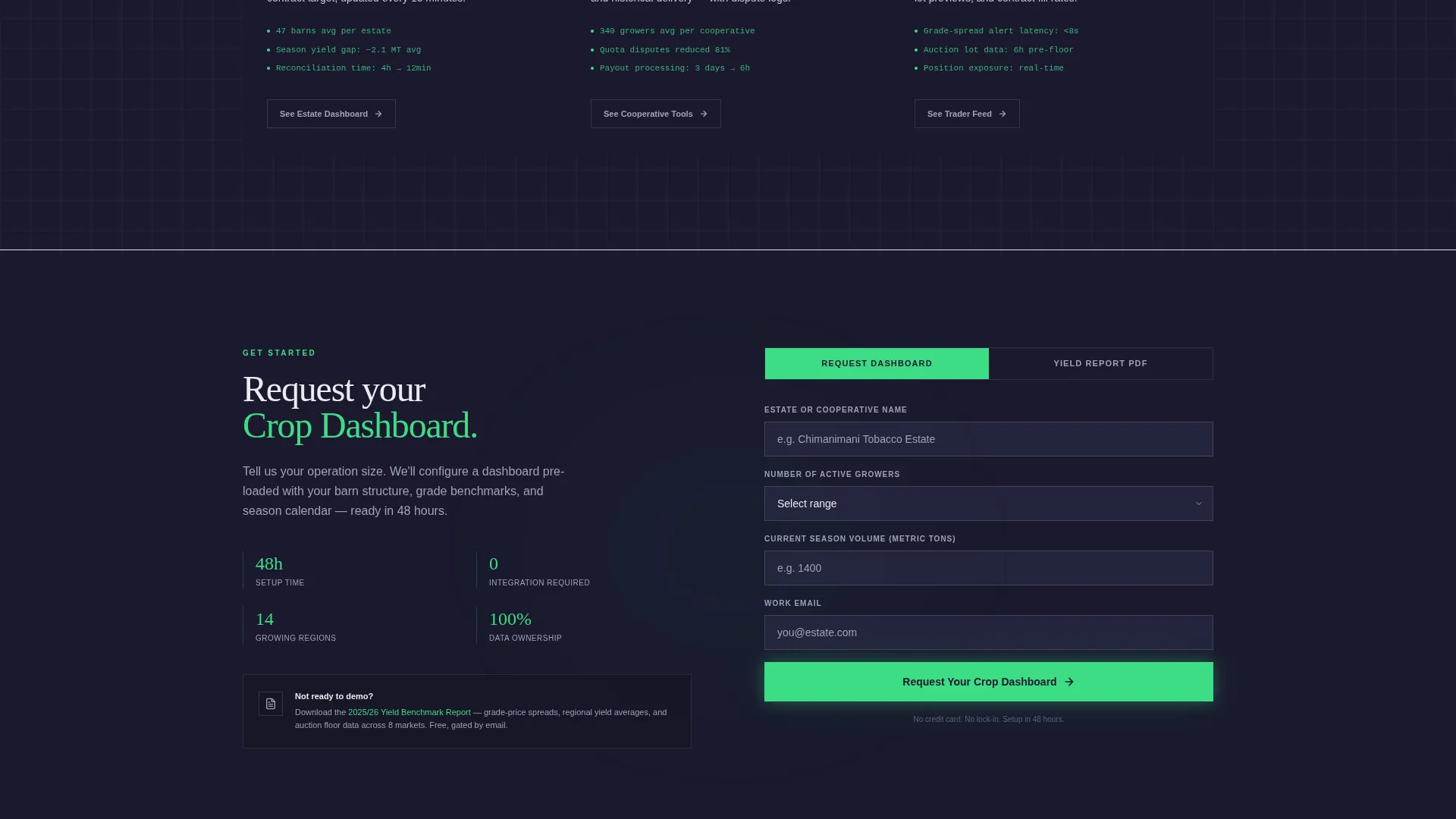 Tobacco Management Software Landing Page Template