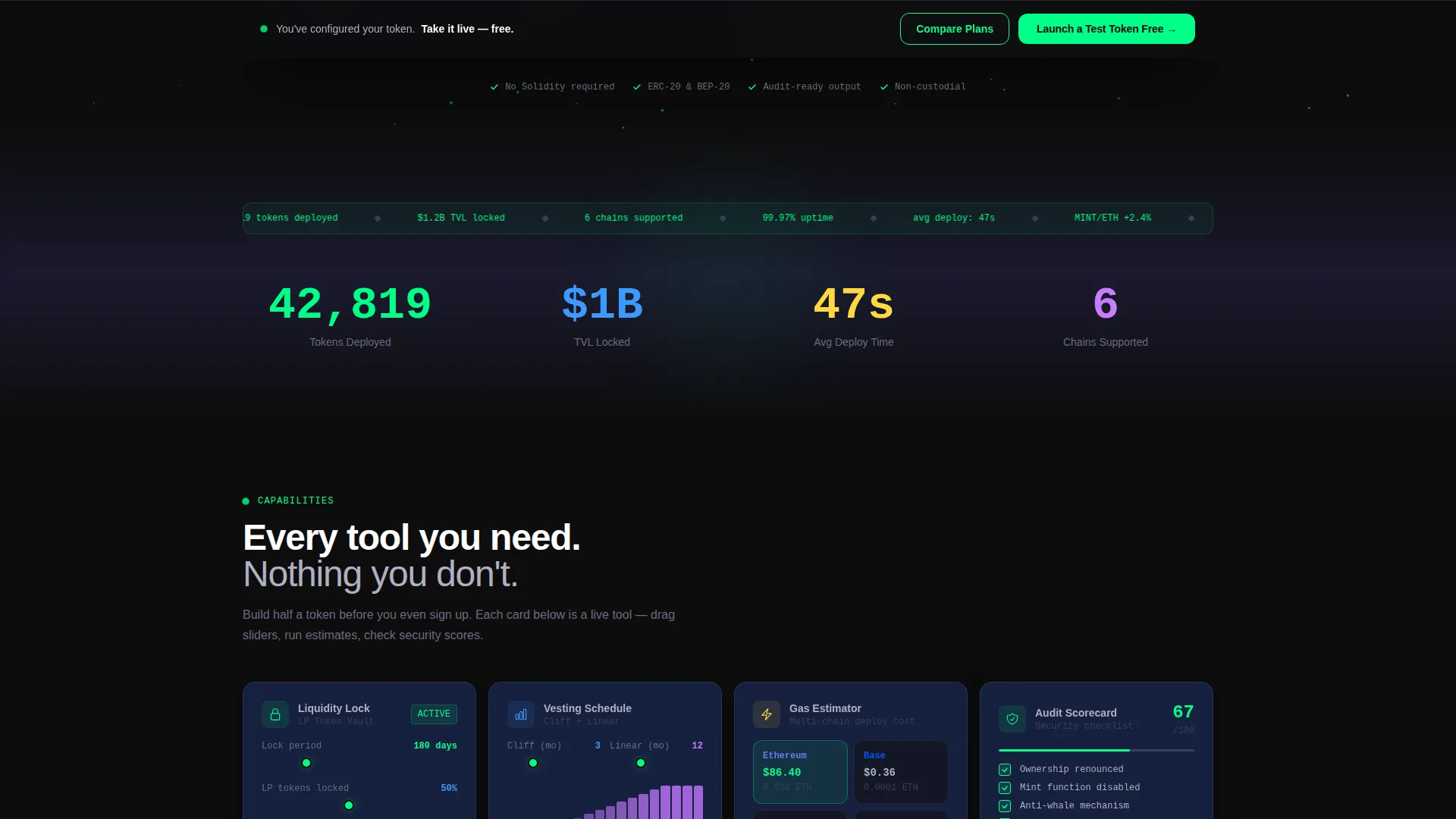 Token Launchpad Landing Page Template