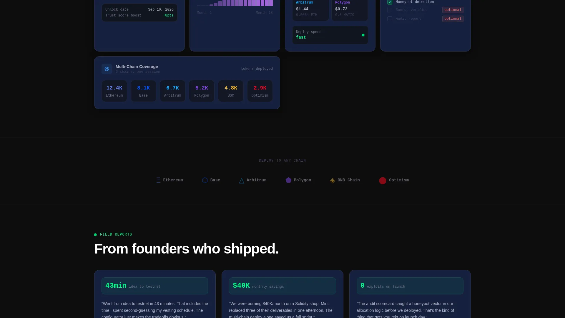 Token Launchpad Landing Page Template