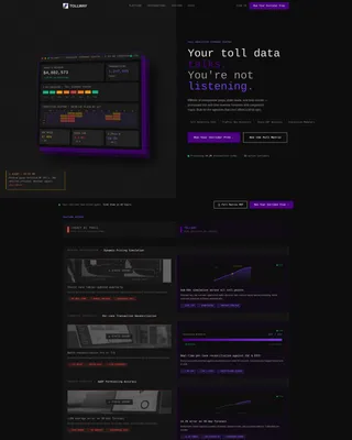 Toll Road Analytics Landing Page Template