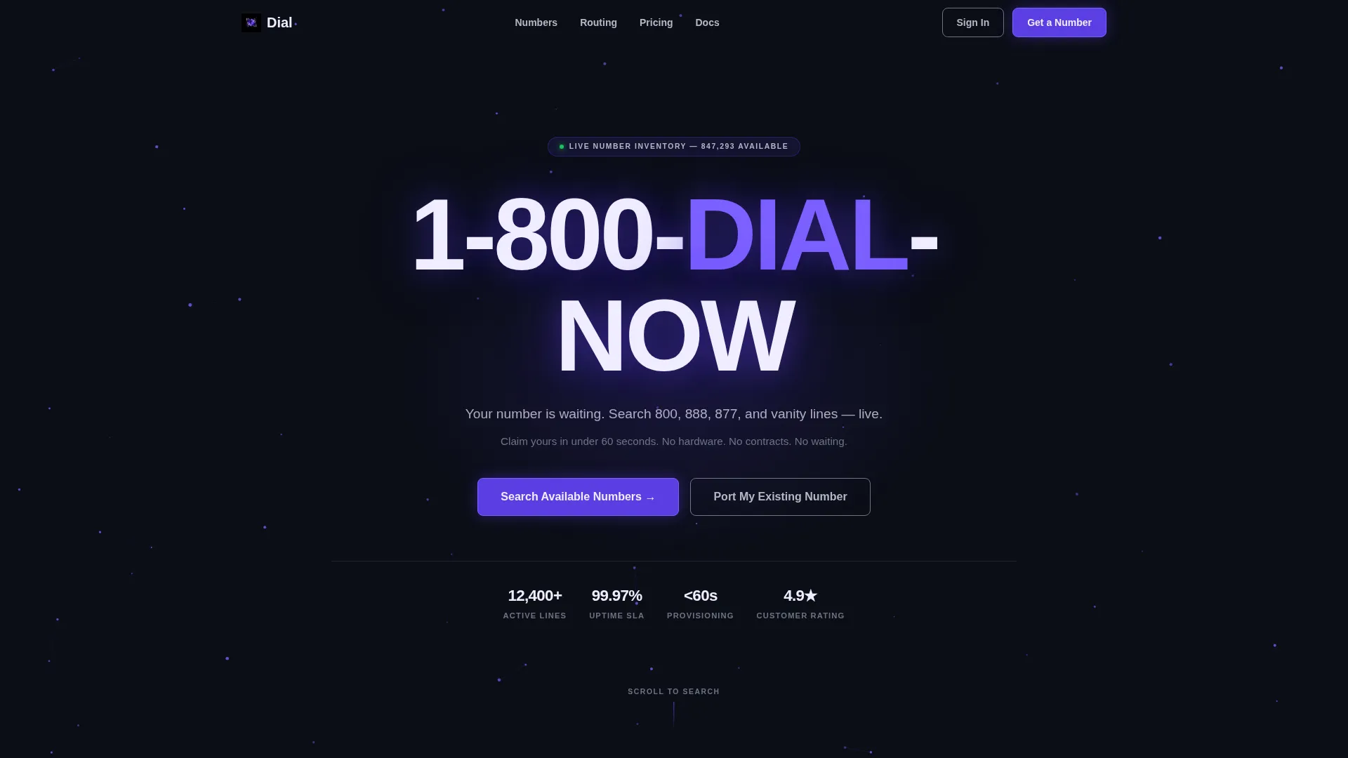 Toll-Free Number Provider Landing Page Template
