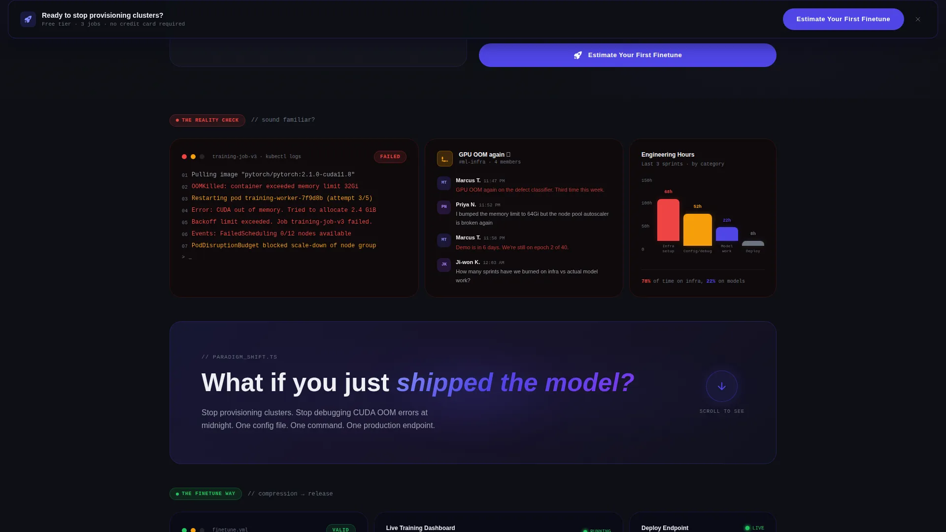 Transfer Learning Managed Service Landing Page