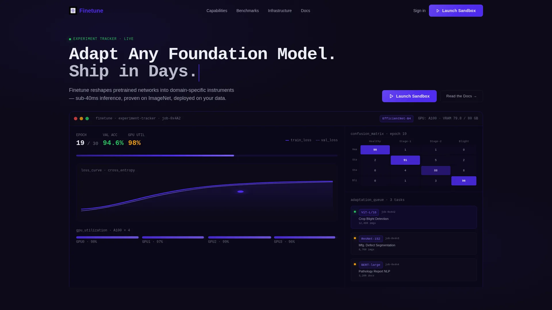 Transfer Learning Research Lab Landing Page