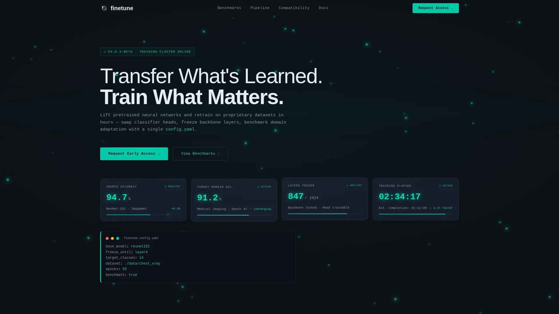 AI Model Tuning Landing Page Template