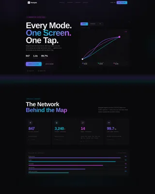 Dynamic Transit App Landing Page Template