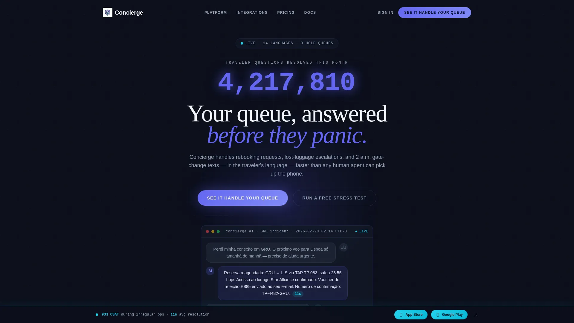 Travel AI Customer Service Landing Page Template