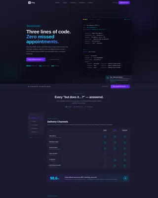 Travel Appointment Reminder Landing Page Template