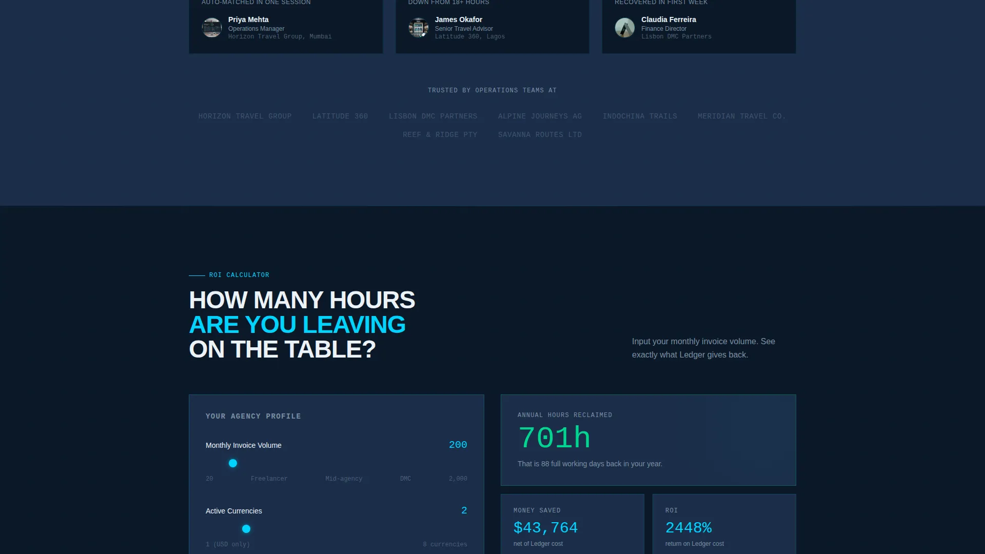 Travel Billing & Invoicing Landing Page Template