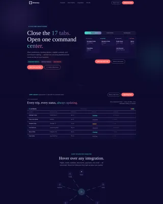 Travel CRM Landing Page Template with Scroll Animations