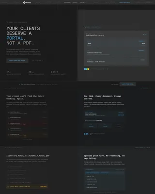Travel Client Portal Landing Page Template