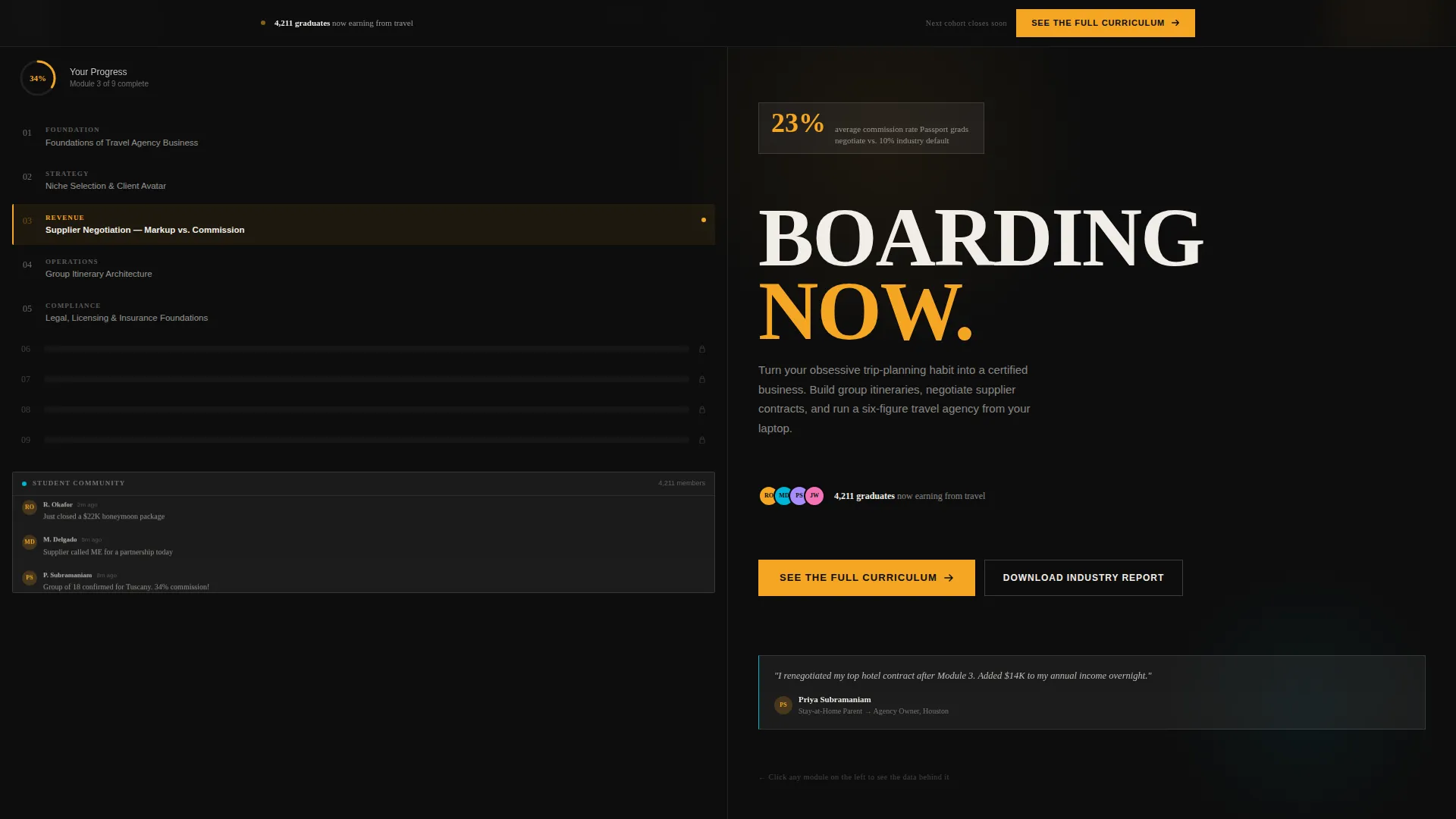 Bold Travel Course Landing Page Template