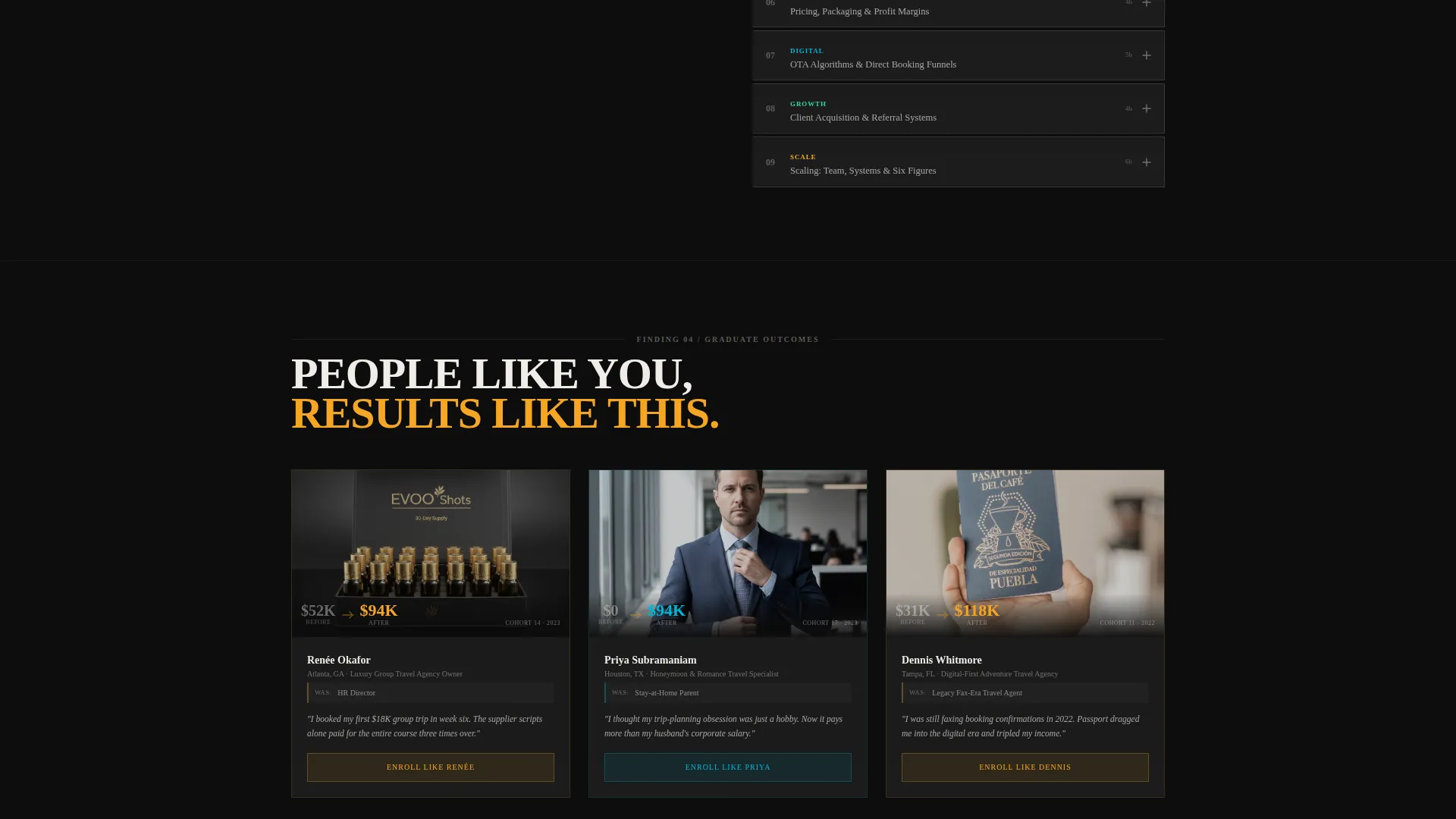 Bold Travel Course Landing Page Template