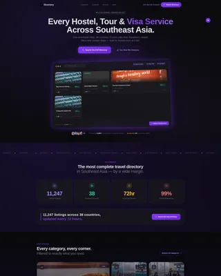 Travel Directory Landing Page Template