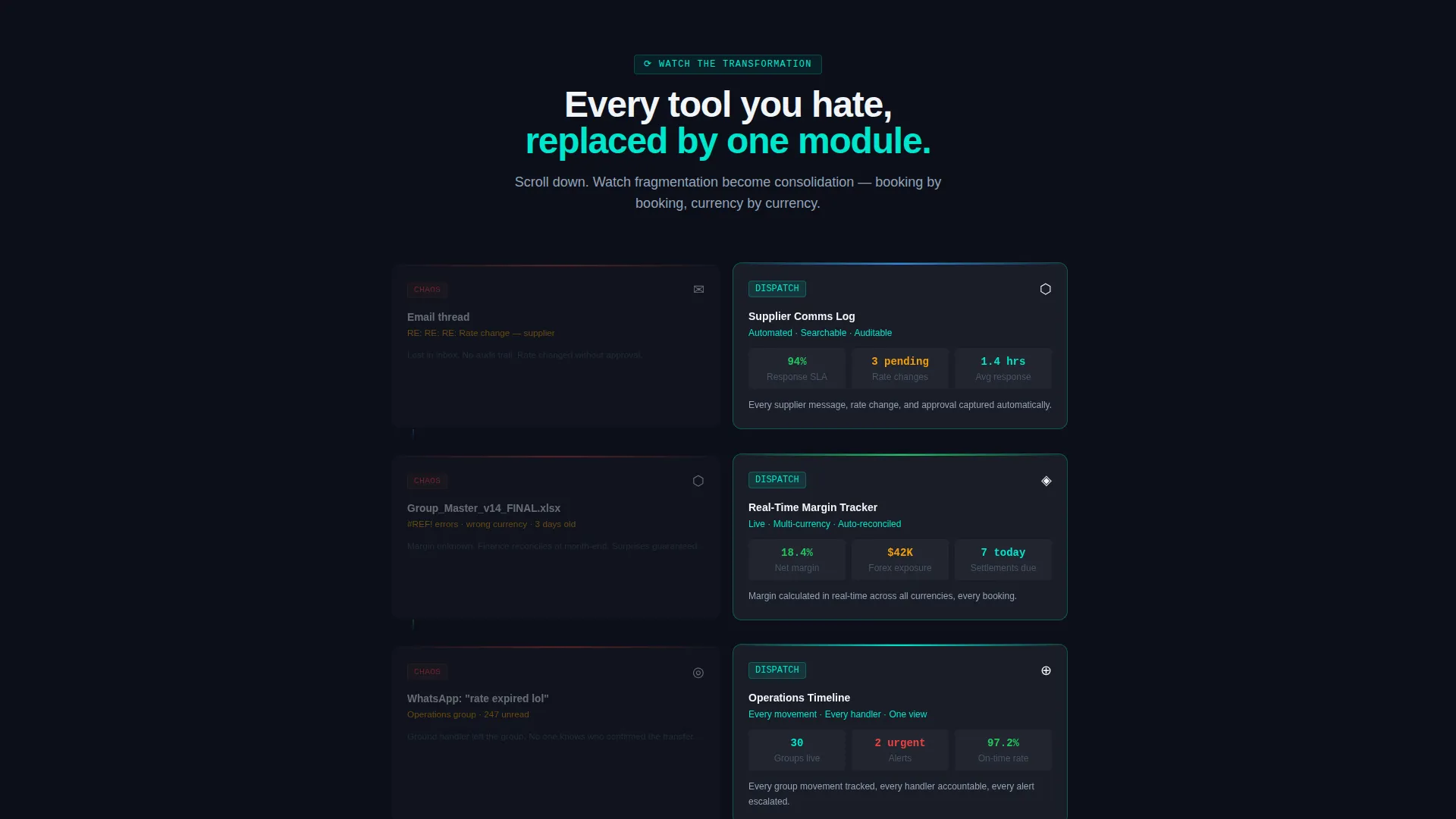 Travel ERP Dashboard Landing Page Template