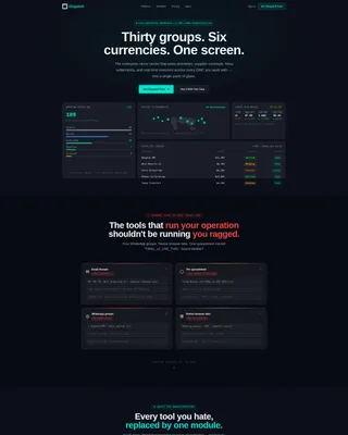Travel ERP Dashboard Landing Page Template