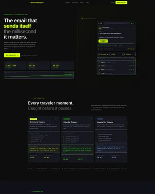 Automated Travel Milestone Email Landing Page Template