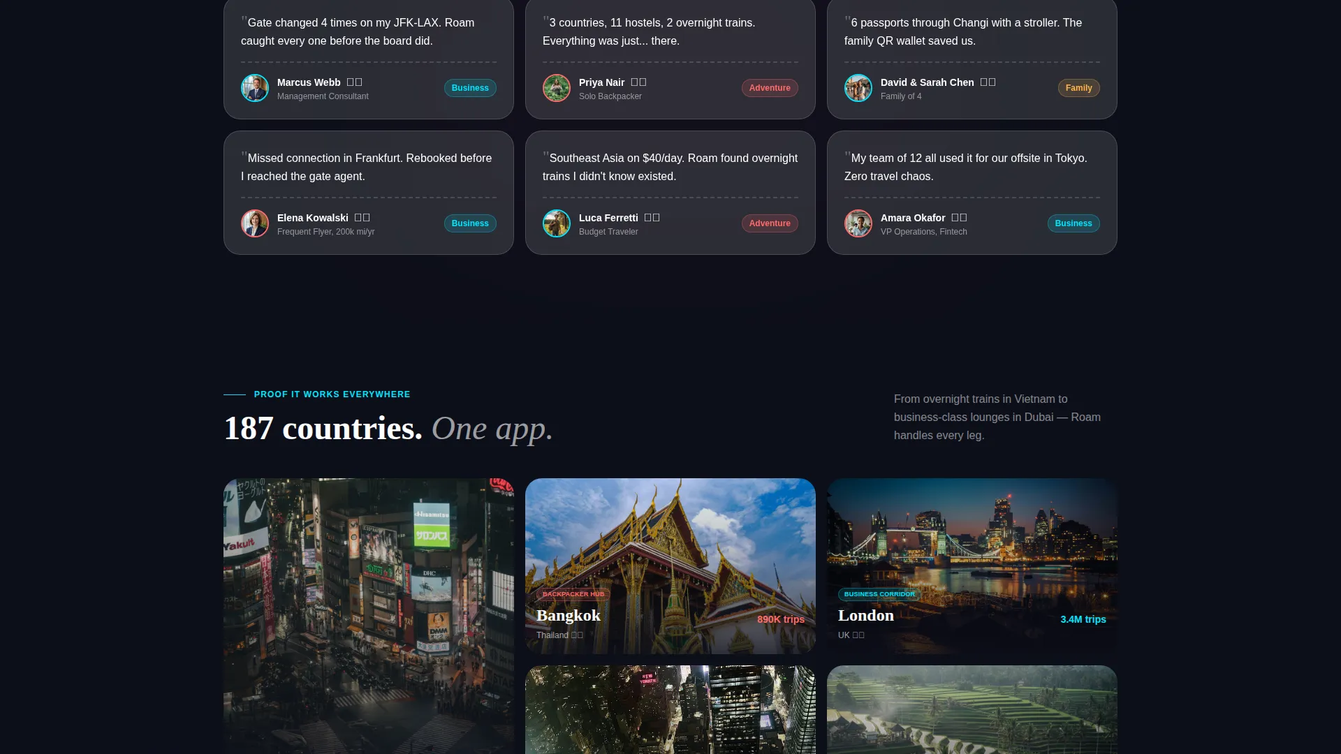 Dynamic Travel App Landing Page Template