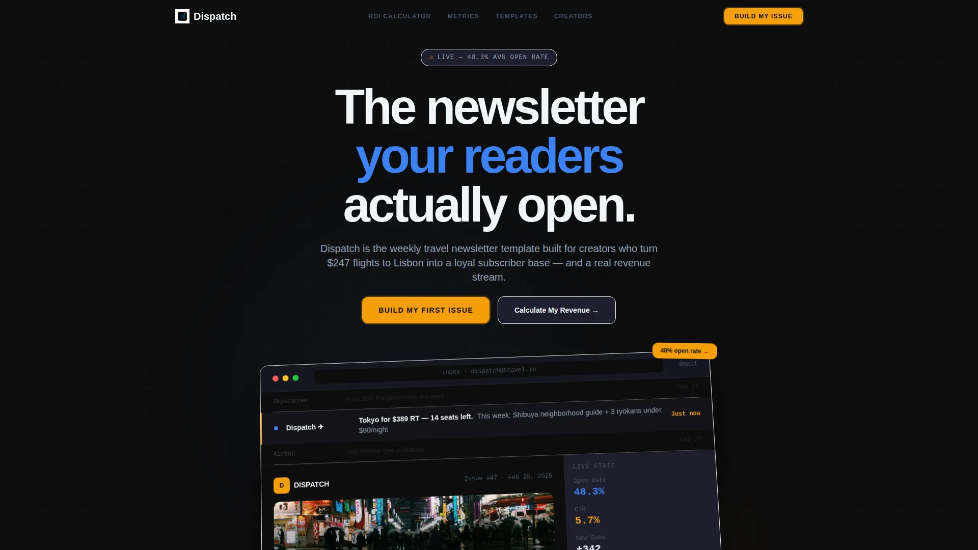 Travel Newsletter Landing Page Template