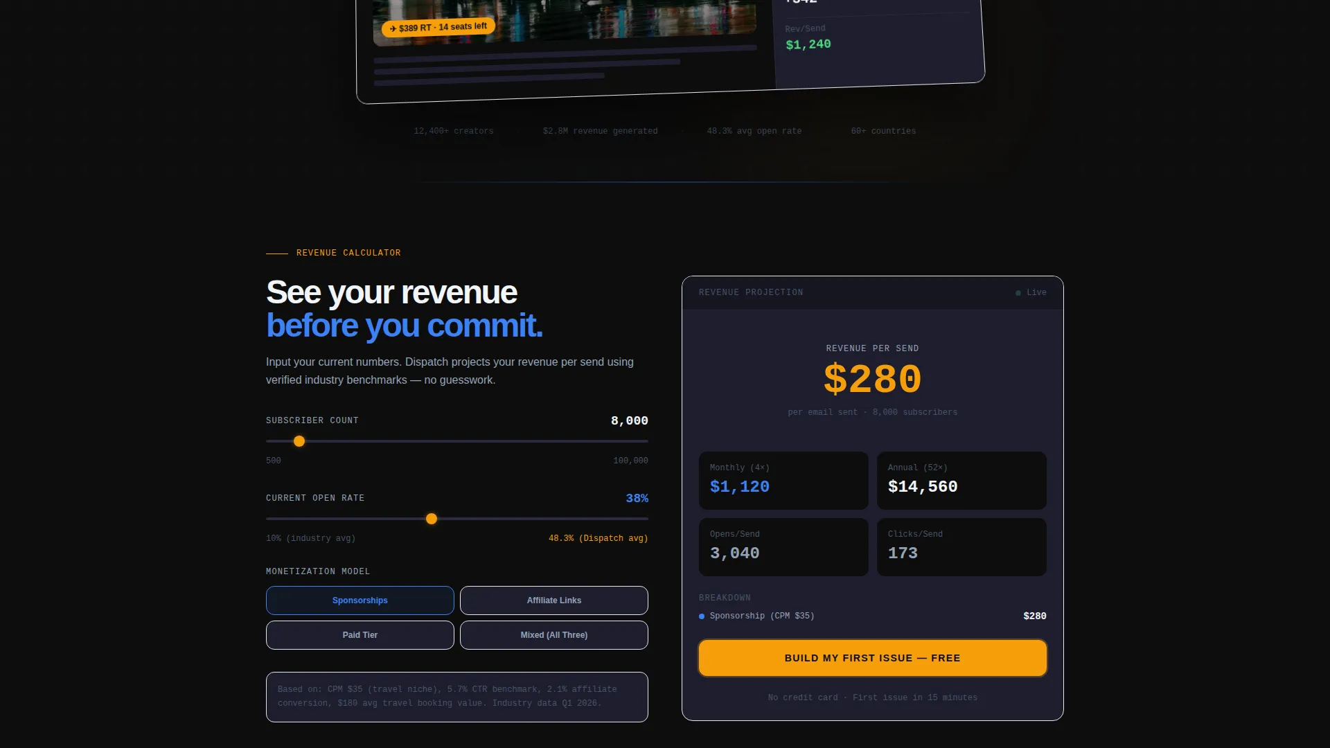 Travel Newsletter Landing Page Template